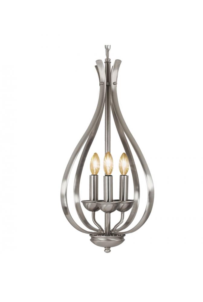 Chrome Open Frame Foyer Hall Fixture