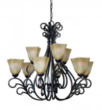 Woodbridge 12167-BOR - Bronze Up Chandelier