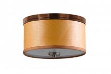 Woodbridge 15830STN-SV1150B - Woodbridge Lighting 15830STN-SV1150B Hudson Veneer Shade Flush Mount