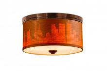 Woodbridge 15830STN-SV115AB - Woodbridge Lighting 15830STN-SV115AB Hudson Veneer Shade Flush Mount