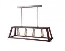 Woodbridge 17222STN-WLK4WN - Woodbridge Lighting 17222STN-WLK4WN Walden Wood Island Pendant