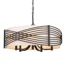 Golden 5516-5 BLK-MWS - Zara 5-Light Chandelier in Matte Black