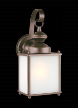 Generation Lighting 84570-71 - Jamestowne transitional 1-light medium outdoor exterior wall lantern in antique bronze finish with f