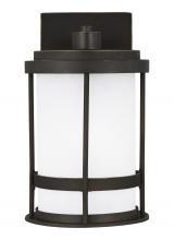 Generation Lighting 8590901DEN3-71 - Wilburn modern 1-light LED outdoor exterior Dark Sky compliant small wall lantern sconce in antique