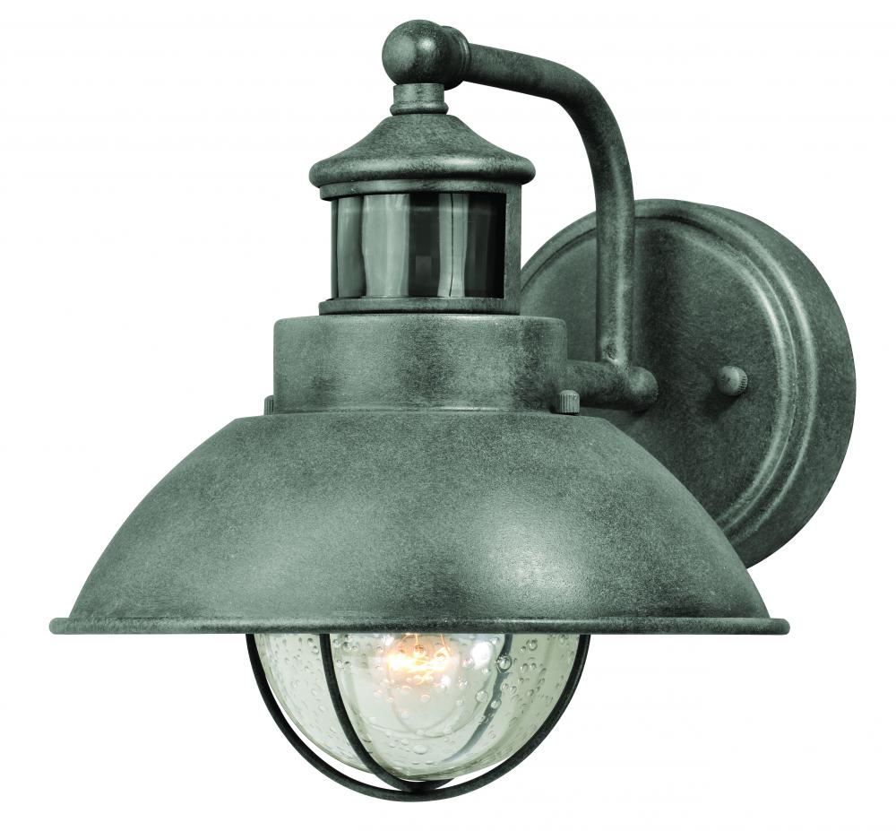 Harwich Motion Sensor Dusk to Dawn Outdoor Wall Light Textured Gray