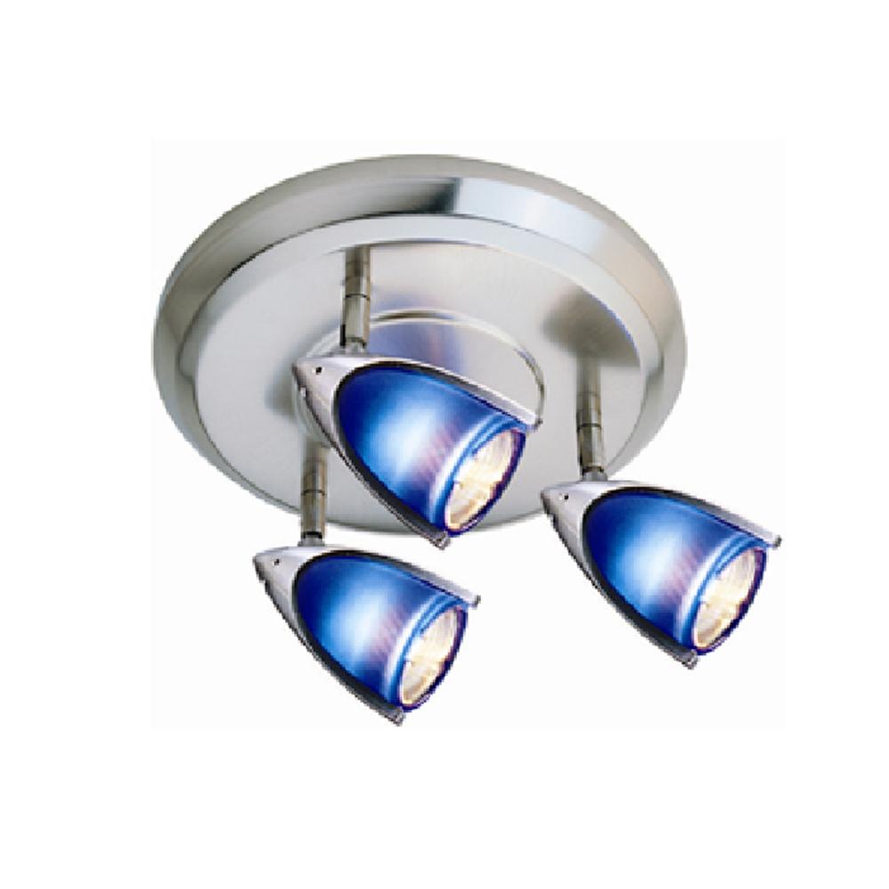 3-Light Line Voltage Fixture - Die Cast with Glass , With 50W Built-in Electronic Transformer(s)