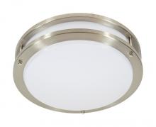 Jesco CM403RA-S-3090-BN - JESCO Flush Mount LED 12" Round Double Ring 15W 3000K 90CRI BN