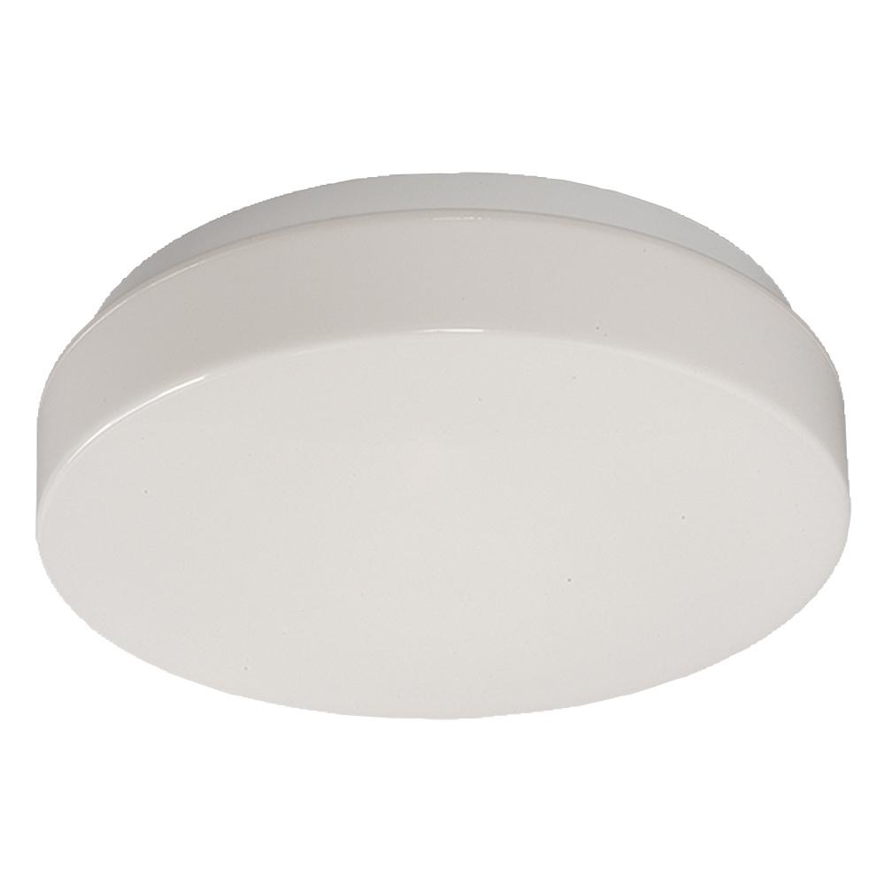 Flush Mount Ceiling Light or Wall Mount Fixture - in White finish with White Acrylic Lens