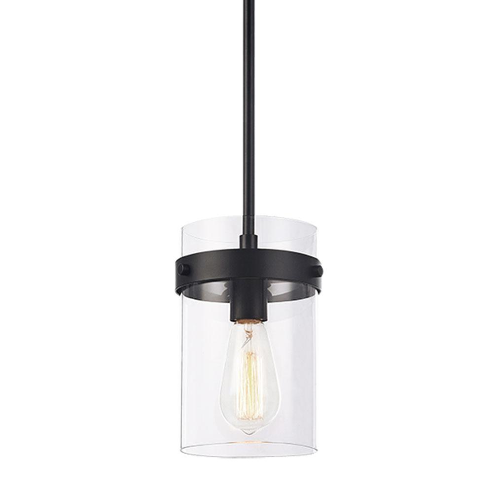 1L Mini-Pendant BK with 6",12" & 18" Ext. Rods and Swivel