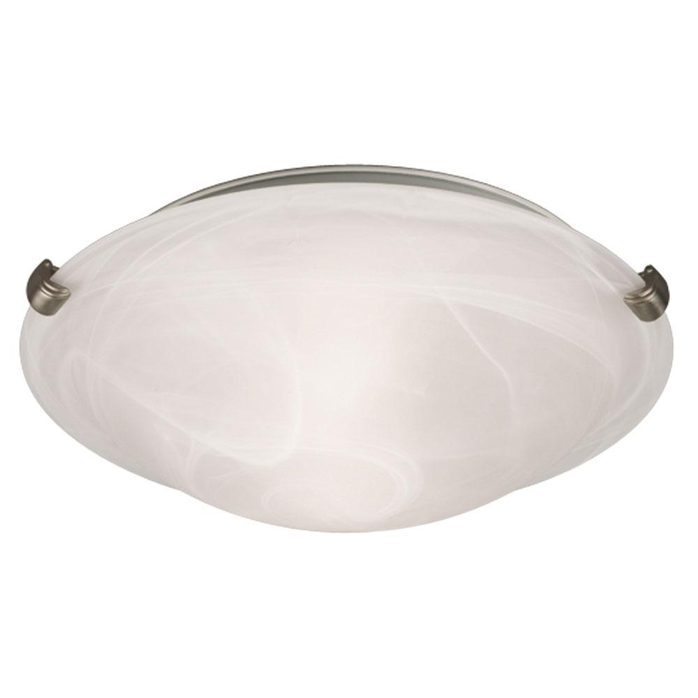 LED Flush Mount Ceiling Light - in Pewter finish with Marbled Glass