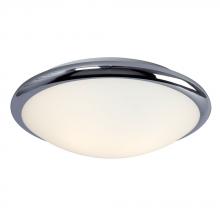 Galaxy Lighting L612392CH010A1 - LED Flush Mount Ceiling Light - in Polished Chrome finish with Satin White Glass