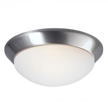 Galaxy Lighting L626102BN010A1 - LED Flush Mount Ceiling Light - in Brushed Nickel finish with White Glass