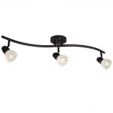 Galaxy Lighting 753713OBZ/MB - Three Light Halogen Track Light - Old Bronze w/ Marbled Glass