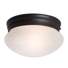 Galaxy Lighting 810310ORB-213NPF - Utility Flush Mount Ceiling Light - in Oil Rubbed Bronze finish with Marbled Glass