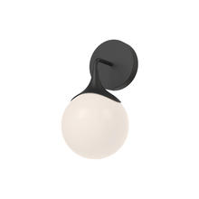 Alora Lighting WV505106MBOP - Nouveau 12-in Matte Black/Opal Matte Glass 1 Light Wall/Vanity