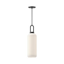 Alora Lighting PD401606MBOP - Soji 6-in Matte Black/Opal Matte Glass 1 Light Pendant