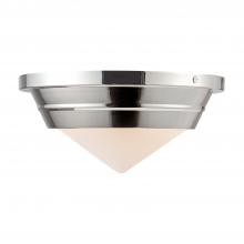 Alora Lighting FM348010PNOP - Willard 10-in Polished Nickel/Opal Matte Glass 1 Light Flush Mount