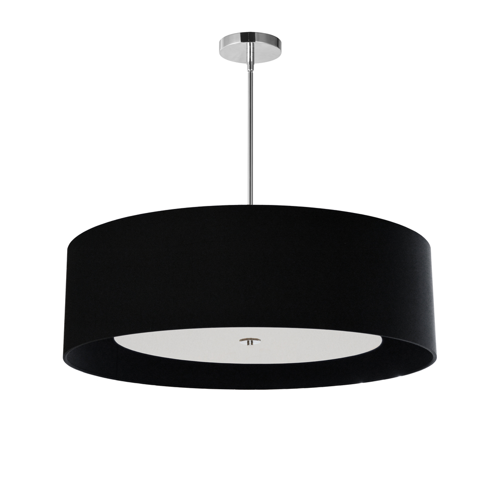 4LT Helena Pendant PC, Black w/White Diffuser