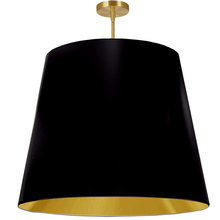 Dainolite ODR-XL-698 - 1LT Oversized Drum Pendant X-Large, BK/GLD Shade