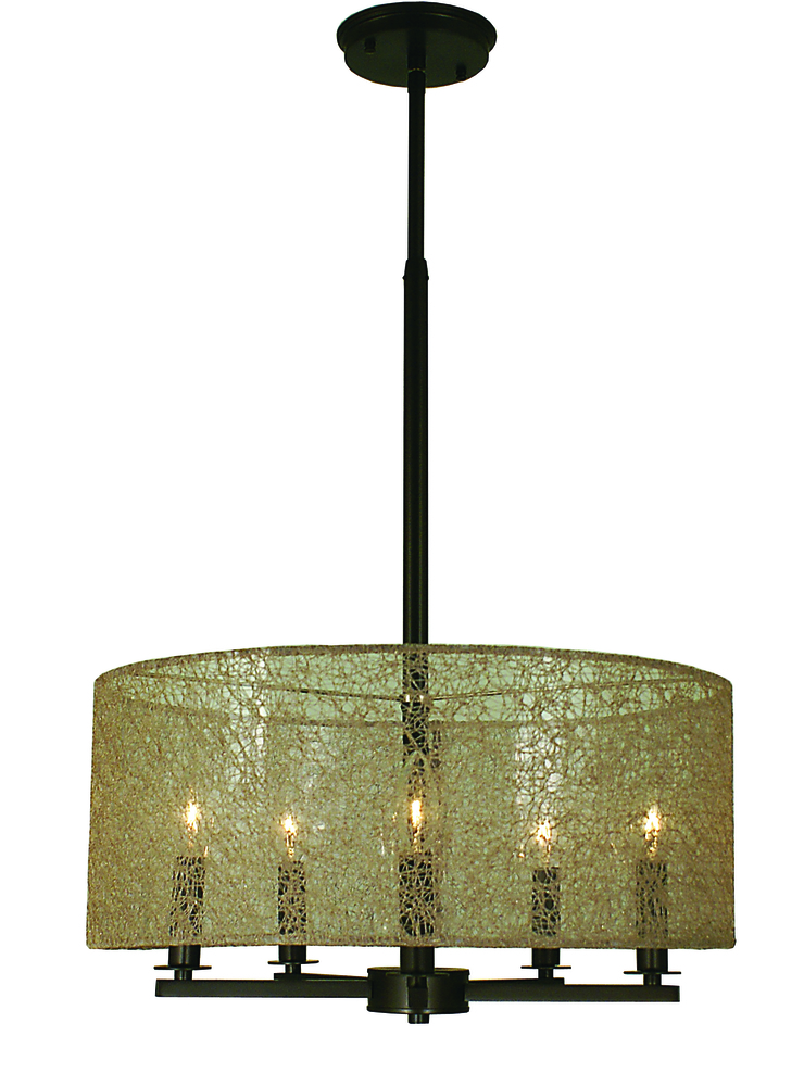 5-Light Antique Brass Chloe Dining Chandelier