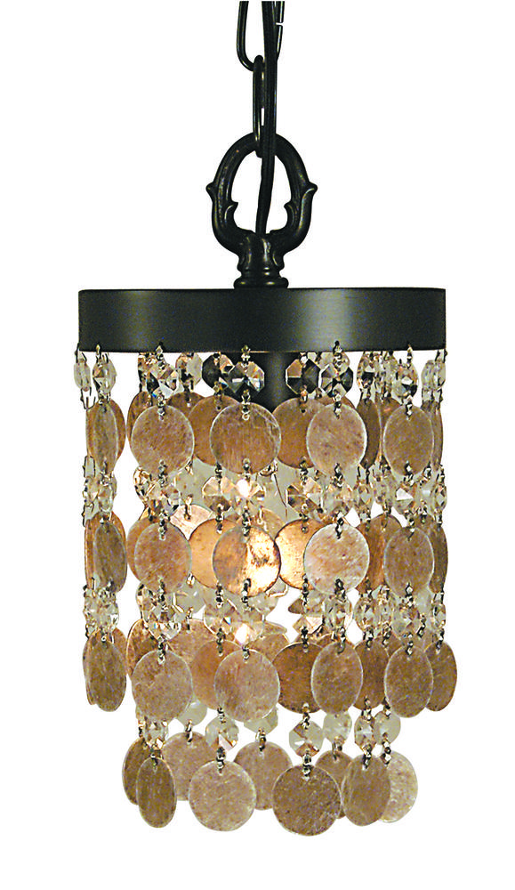 1-Light French Brass Naomi Pendant