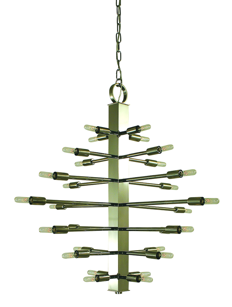 28-Light Polished Nickel Simone Chandelier