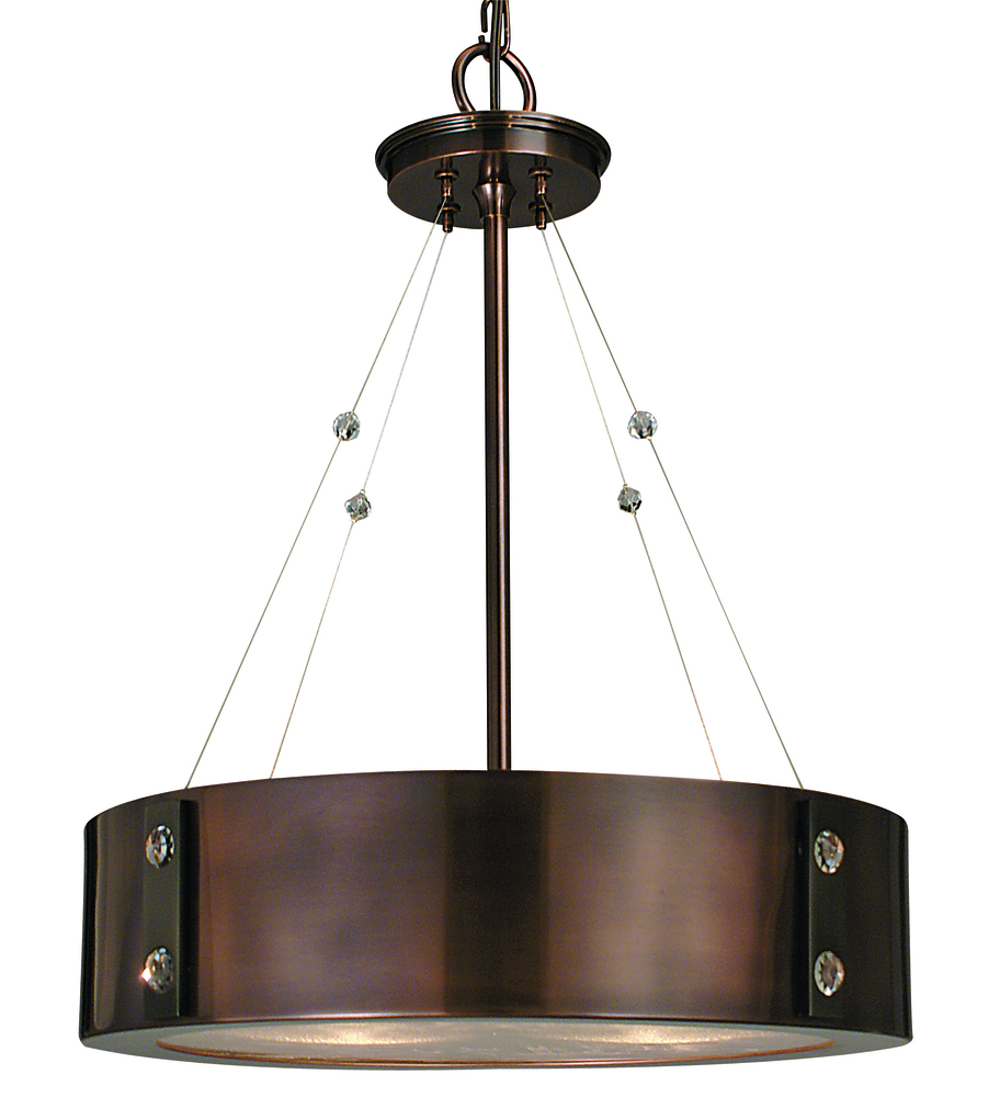 4-Light Roman Bronze/Ebony Oracle Dinette Chandelier