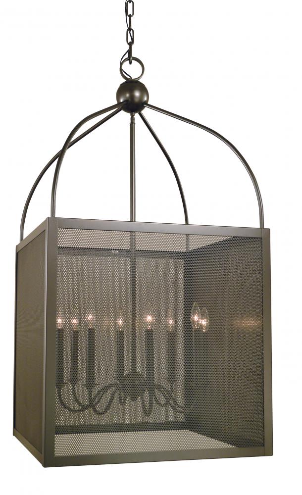 8-Light Satin Pewter Windsor Foyer Chandelier