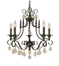 Framburg 2975 MBLACK - 6-Light Matte Black Liebestraum Dining Chandelier