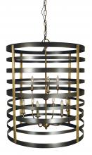 Framburg 5098 MB/AB - 9-Light Pastoral Foyer Chandelier