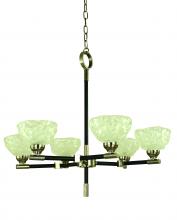 Framburg 5696 PN/MBLACK - 5-Light Polished Nickel with Matte Black accents Dining Chandelier