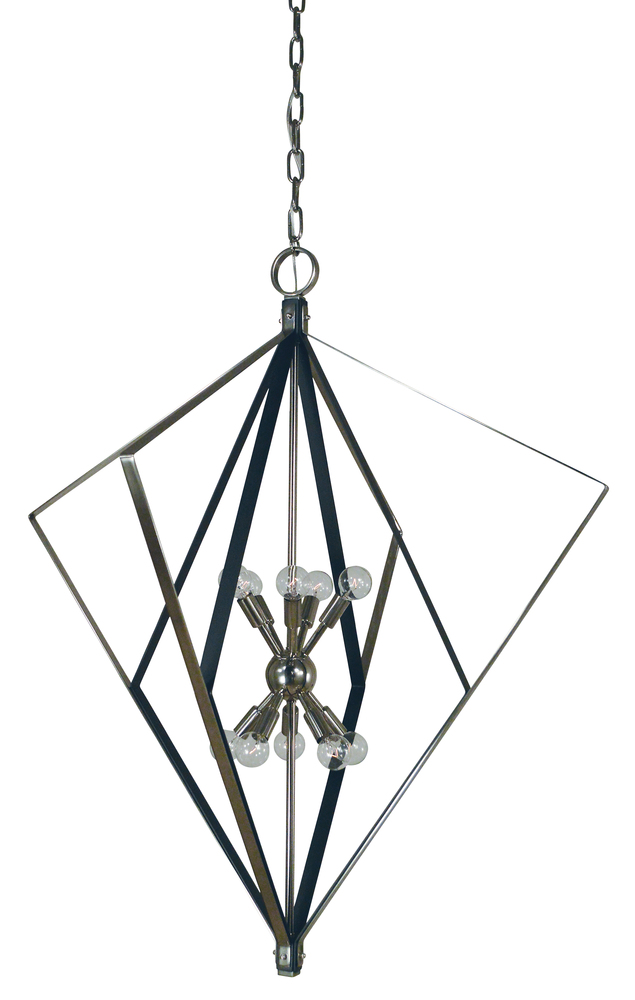 10-Light Satin Brass/Satin White Zoe Chandelier