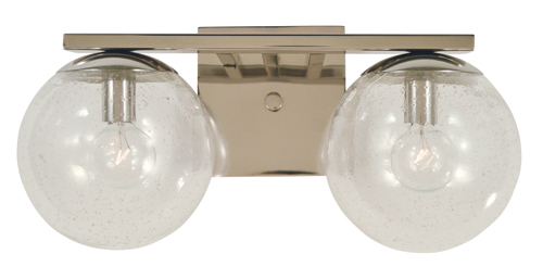 2-Light Polished Nickel Jupiter Bath Sconce