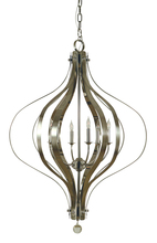 Framburg 4586 PN - 6-Light Polished Nickel Aries Chandelier