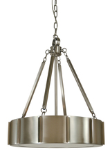 Framburg 4590 MBLACK/PN - 4-Light 16" Matte Black/Polished Nickel Pantheon Pendant