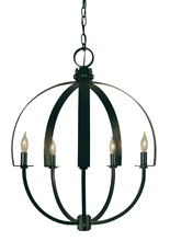 Framburg 4725 MB - 5-Light Mahogany Bronze Luna Chandelier