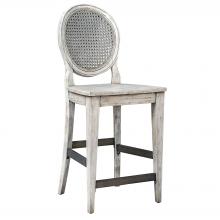 Uttermost 25438 - Uttermost Clarion Aged White Counter Stool