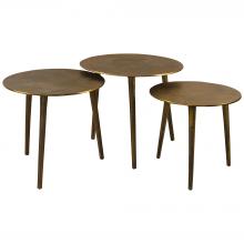 Uttermost 25148 - Uttermost Kasai Gold Coffee Tables, S/3