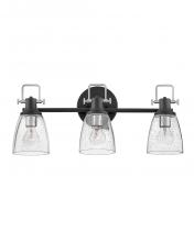 Hinkley 51273BK-CM - Medium Three Light Vanity