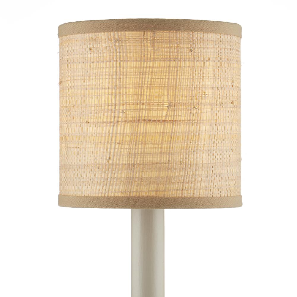 Natural Grasscloth Drum Chandelier Shade