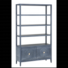 Currey 3000-0265 - Santos Vintage Navy Storage Etagere